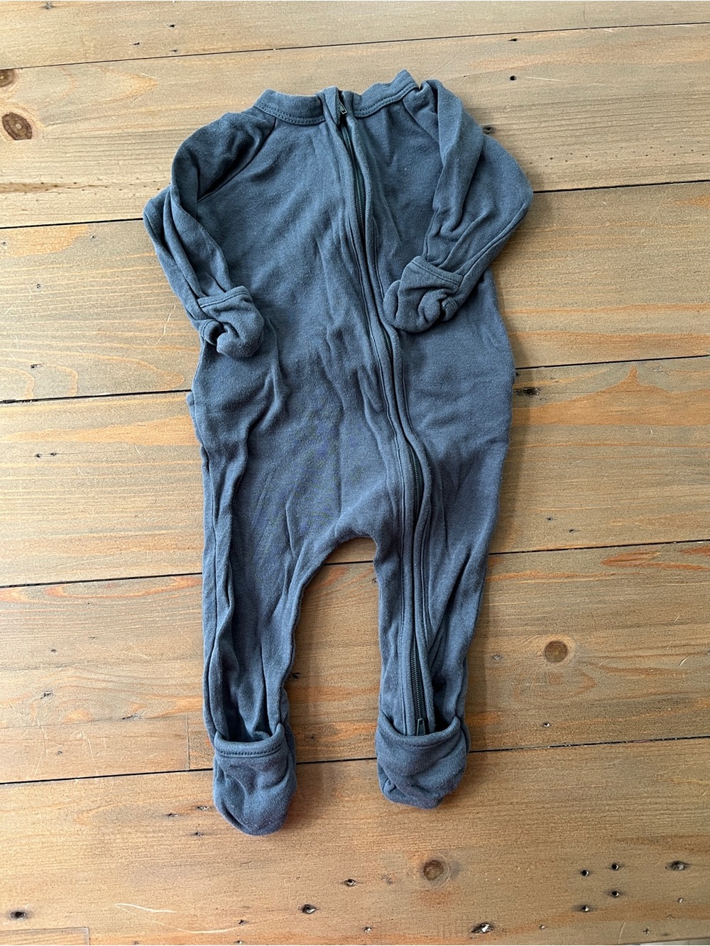 Goumi Bamboo Organic Cotton Blend Baby Zipper Footie Sleeper - 0-3 Months